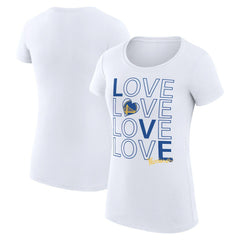 White Golden State Warriors G-III 4Her by Carl Banks Women's Super-Slim Fit Lightweight Basketball Love T-Shirt sale | NBA