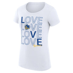 White Golden State Warriors G-III 4Her by Carl Banks Women's Super-Slim Fit Lightweight Basketball Love T-Shirt sale | NBA