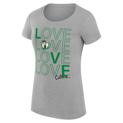Heather Gray Boston Celtics G-III 4Her by Carl Banks Women's Super-Slim Fit Lightweight Basketball Love T-Shirt | NBA
