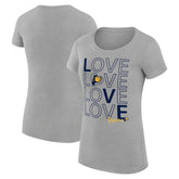 Heather Gray Indiana Pacers G-III 4Her by Carl Banks Women's Super-Slim Fit Lightweight Basketball Love T-Shirt | NBA