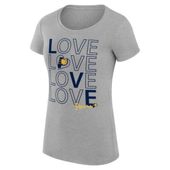 Heather Gray Indiana Pacers G-III 4Her by Carl Banks Women's Super-Slim Fit Lightweight Basketball Love T-Shirt | NBA