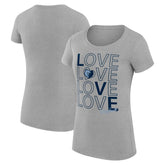 Heather Gray Memphis Grizzlies G-III 4Her by Carl Banks Women's Super-Slim Fit Lightweight Basketball Love T-Shirt | NBA