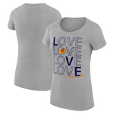 Heather Gray Phoenix Suns G-III 4Her by Carl Banks Women's Super-Slim Fit Lightweight Basketball Love T-Shirt | NBA
