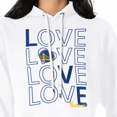 White Golden State Warriors G-III 4Her by Carl Banks Women's Basketball Love Fleece Pullover Hoodie sale | NBA