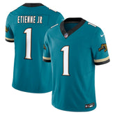 Jacksonville Jaguars Travis Etienne Prowler Throwback Vapor F.U.S.E. Limited Jersey | NFL New