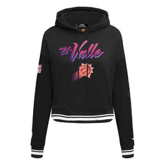 Black Phoenix Suns Pro Standard Women's 2023/24 City Edition Cropped Pullover Hoodie | NBA