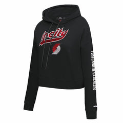 Black Portland Trail Blazers Pro Standard Women's 2023/24 City Edition Cropped Pullover Hoodie | NBA