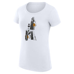 White San Antonio Spurs G-III 4Her by Carl Banks Women's Super-Slim Fit Lightweight Basketball Girls T-Shirt | NBA