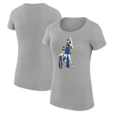 Heather Gray Golden State Warriors G-III 4Her by Carl Banks Women's Super-Slim Fit Lightweight Basketball Girls T-Shirt sale | NBA