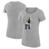 Heather Gray Indiana Pacers G-III 4Her by Carl Banks Women's Super-Slim Fit Lightweight Basketball Girls T-Shirt | NBA