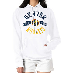 White Denver Nuggets G-III 4Her by Carl Banks Women's City Pullover Hoodie sale | NBA