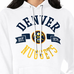 White Denver Nuggets G-III 4Her by Carl Banks Women's City Pullover Hoodie sale | NBA