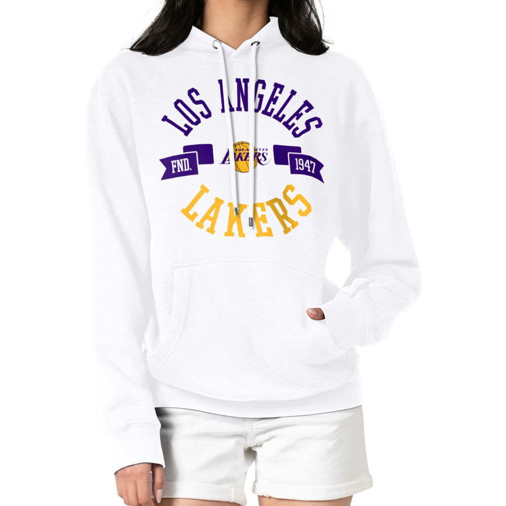 White Los Angeles Lakers G-III 4Her by Carl Banks Women's City Pullover Hoodie | NBA