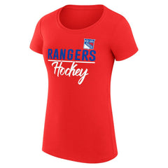 New York Rangers G-III 4Her by Carl Banks Women's Super-Slim Fit Lightweight Team Sport T-Shirt - NHL T-shirts