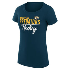 Nashville Predators G-III 4Her by Carl Banks Women's Super-Slim Fit Lightweight Team Sport T-Shirt - NHL T-shirts