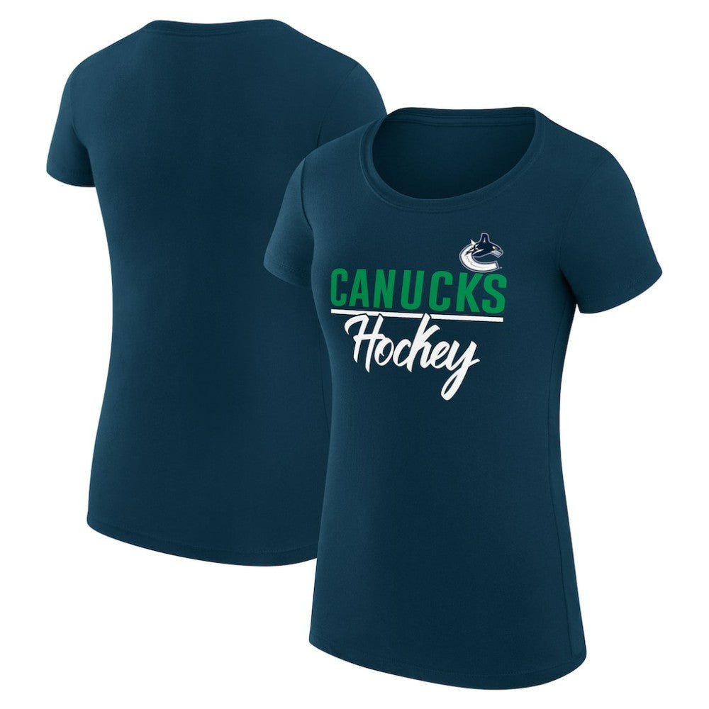 Vancouver Canucks G-III 4Her by Carl Banks Women's Super-Slim Fit Lightweight Team Sport T-Shirt - NHL T-shirts