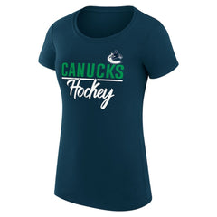Vancouver Canucks G-III 4Her by Carl Banks Women's Super-Slim Fit Lightweight Team Sport T-Shirt - NHL T-shirts