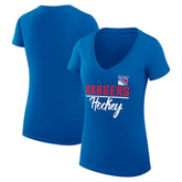 New York Rangers G-III 4Her by Carl Banks Women's Super-Slim Fit Lightweight Team Sport V-Neck T-Shirt - NHL T-shirts