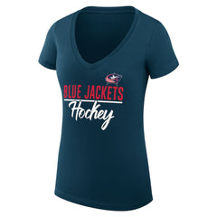 Columbus Blue Jackets G-III 4Her by Carl Banks Women's Super-Slim Fit Lightweight Graphic T-Shirt - NHL T-shirts