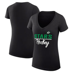 Dallas Stars G-III 4Her by Carl Banks Women's Super-Slim Fit Lightweight Graphic V-Neck T-Shirt - NHL T-shirts