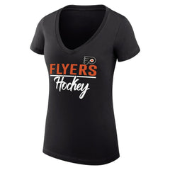 Philadelphia Flyers G-III 4Her by Carl Banks Women's Super-Slim Fit Lightweight Graphic V-Neck T-Shirt - NHL T-shirts