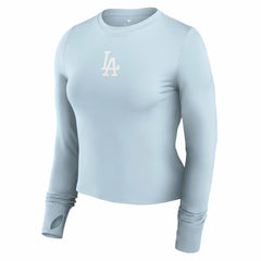 Los Angeles Dodgers Fanatics Women's Studio Fitted Long Sleeve Gym Top - MLB Tops