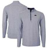 Baltimore Ravens Cutter & Buck Virtue Eco Pique Micro Stripe Recycled Quarter-Zip Pullover Top | NFL Sale