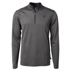 Carolina Panthers Cutter & Buck Virtue Eco Pique Micro Stripe Recycled Quarter-Zip Pullover Top | NFL On sale