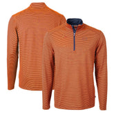 Chicago Bears Cutter & Buck Virtue Eco Pique Micro Stripe Recycled Quarter-Zip Pullover Top | NFL Hot