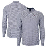 Chicago Bears Cutter & Buck Virtue Eco Pique Micro Stripe Recycled Quarter-Zip Pullover Top | NFL Outlet