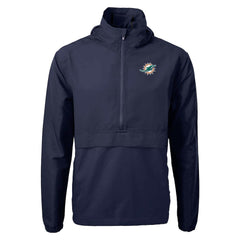 Miami Dolphins Cutter & Buck Charter Eco Recycled Anorak Half-Zip Jacket | NFL US