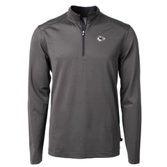 Kansas City Chiefs Cutter & Buck Virtue Eco Pique Micro Stripe Recycled Quarter-Zip Pullover Top | NFL US
