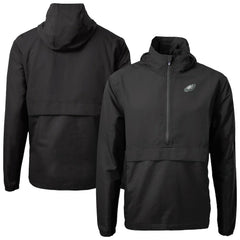 Philadelphia Eagles Cutter & Buck Charter Eco Recycled Anorak Half-Zip Jacket | NFL Discount