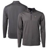 New Orleans Saints Cutter & Buck Virtue Eco Pique Micro Stripe Recycled Quarter-Zip Pullover Top | NFL On sale