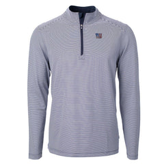 New York Giants Cutter & Buck Virtue Eco Pique Micro Stripe Recycled Quarter-Zip Pullover Top | NFL US