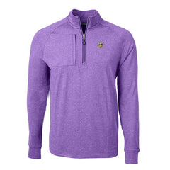 Minnesota Vikings Cutter & Buck Adapt Eco Knit Quarter-Zip Pullover Top | NFL Sale