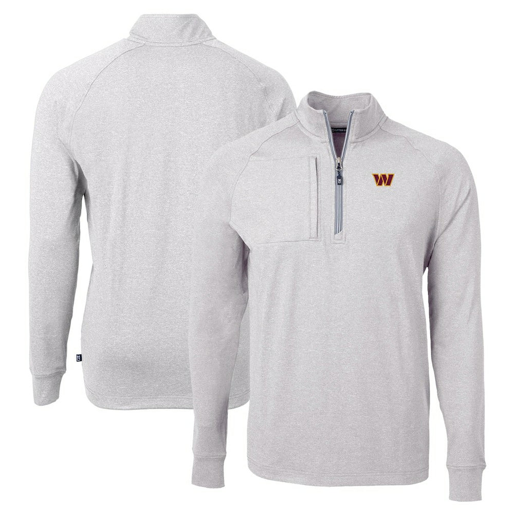 Washington Commanders Cutter & Buck Adapt Eco Knit Quarter-Zip Pullover Top | NFL Sale