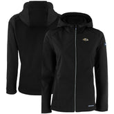 Baltimore Ravens Cutter & Buck Women's Evoke Eco Softshell Recycled Full-Zip Hooded Jacket | NFL Discount
