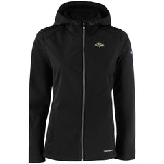 Baltimore Ravens Cutter & Buck Women's Evoke Eco Softshell Recycled Full-Zip Hooded Jacket | NFL Discount