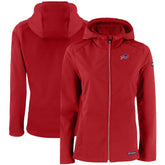 Buffalo Bills Cutter & Buck Women's Evoke Eco Softshell Recycled Full-Zip Hooded Jacket | NFL New