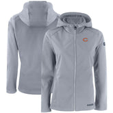 Chicago Bears Cutter & Buck Women's Evoke Eco Softshell Recycled Full-Zip Hooded Jacket | NFL New