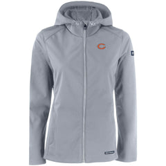 Chicago Bears Cutter & Buck Women's Evoke Eco Softshell Recycled Full-Zip Hooded Jacket | NFL New