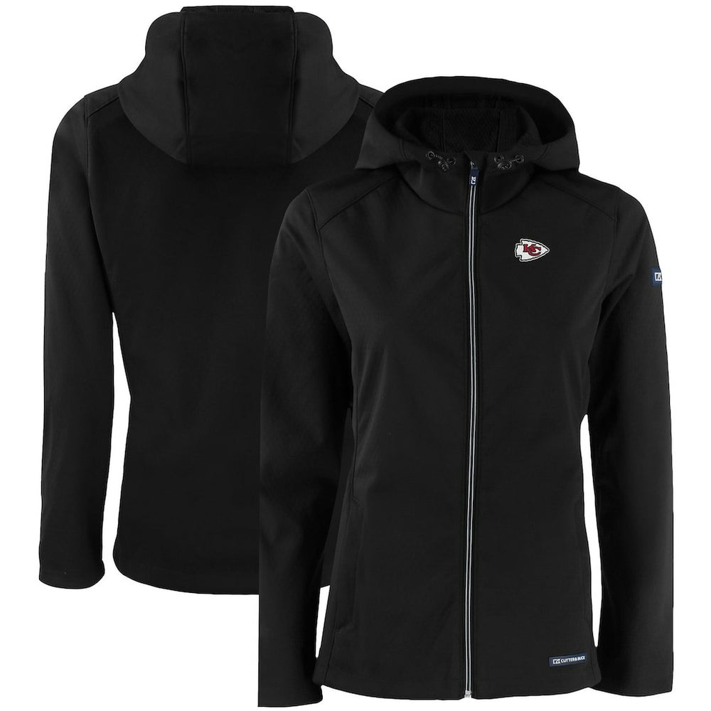 Kansas City Chiefs Cutter & Buck Women's Evoke Eco Softshell Recycled Full-Zip Hooded Jacket | NFL Near me