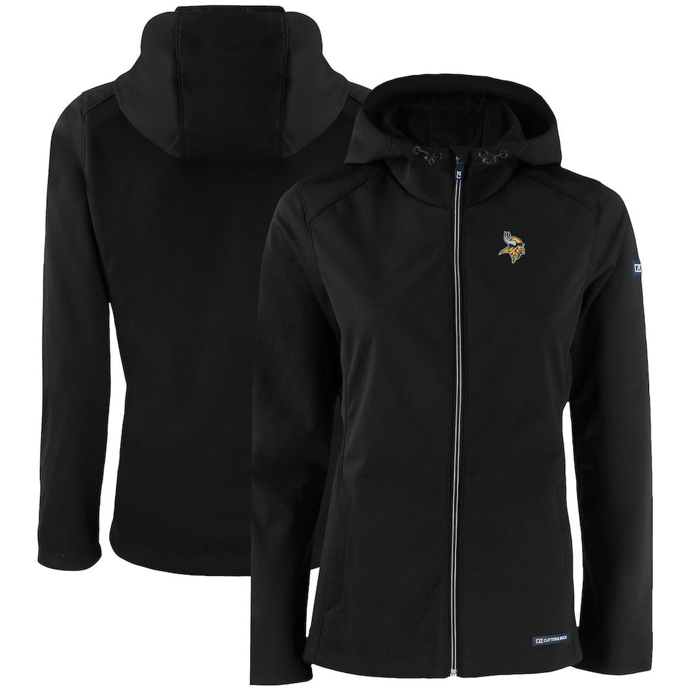 Minnesota Vikings Cutter & Buck Women's Evoke Eco Softshell Recycled Full-Zip Hooded Jacket | NFL Discount