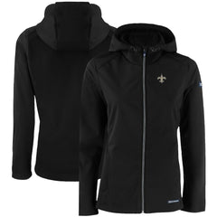 New Orleans Saints Cutter & Buck Women's Evoke Eco Softshell Recycled Full-Zip Hooded Jacket | NFL Near me