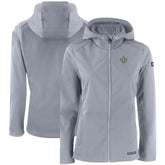New Orleans Saints Cutter & Buck Women's Evoke Eco Softshell Recycled Full-Zip Hooded Jacket | NFL On sale