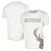 White Milwaukee Bucks Stadium Essentials Unisex Scoreboard T-Shirt | NBA