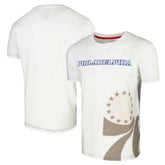 White Philadelphia 76ers Stadium Essentials Unisex Scoreboard T-Shirt | NBA