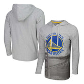 Heather Gray Golden State Warriors Stadium Essentials Atrium Raglan Long Sleeve Hoodie T-Shirt sale | NBA