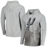 Heather Gray San Antonio Spurs Stadium Essentials Atrium Raglan Long Sleeve Hoodie T-Shirt | NBA